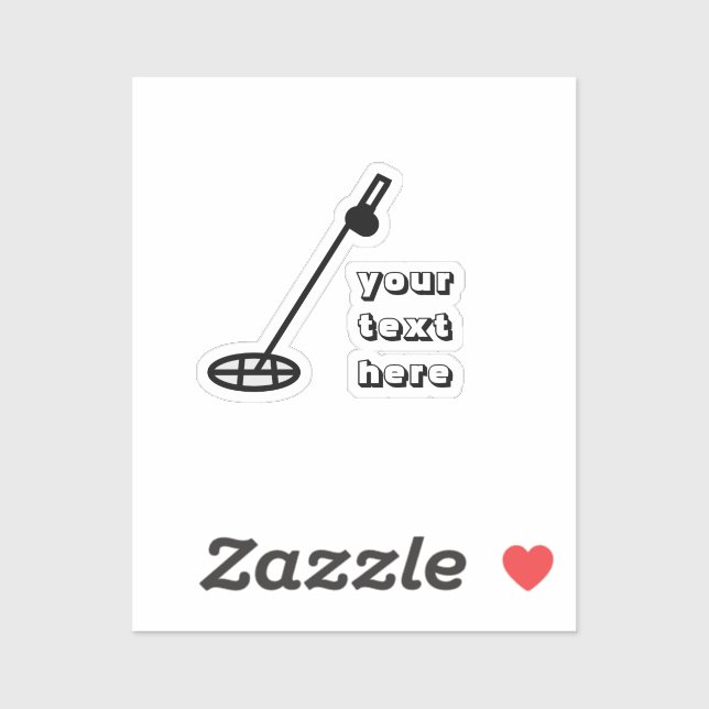 custom metal detecting logo Sticker (Sheet)