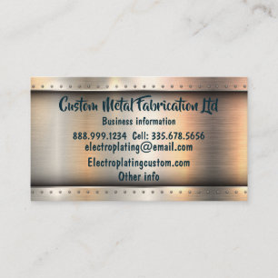 Custom Metal Fabrication.Ltd Business Card