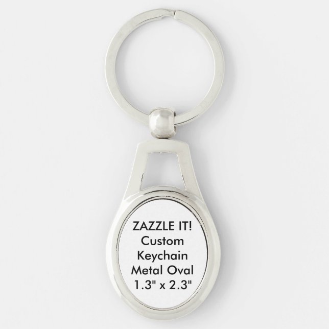 Custom Metal Keychain Key Ring Blank Template (Front)