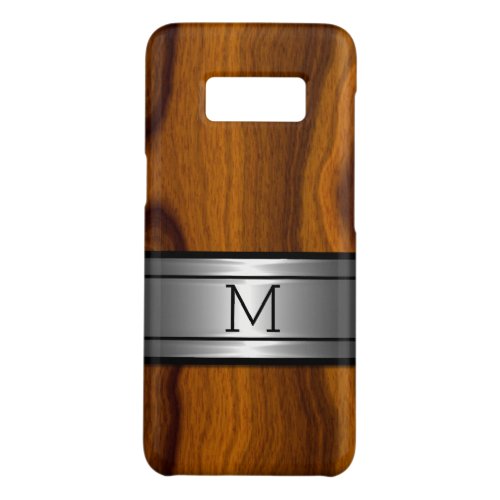Custom Metal Modern Trendy Wood Grain Pattern Case_Mate Samsung Galaxy S8 Case