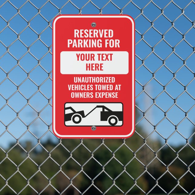 Custom Metal Reserved Parking Sign - Weatherproof  (Custom Metal Reserved Parking Sign - Weatherproof & Personalized)