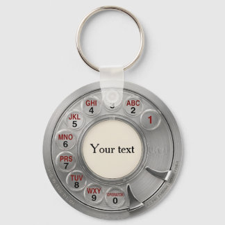 Custom Metal Rotary Telephone Dial Keychain