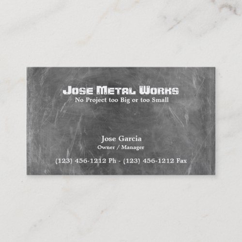 Custom Metal Works Business Card
