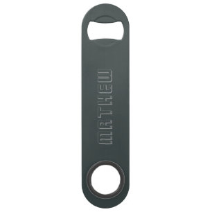 Custom metallic black elegant speed bottle opener