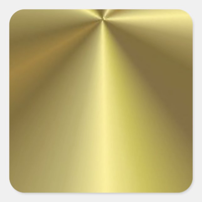 Custom Metallic Look Faux Gold Blank Template Square Sticker (Front)