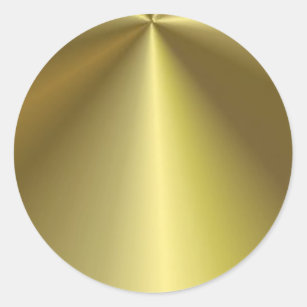 Custom Metallic Look Gold Modern Blank Template Classic Round Sticker
