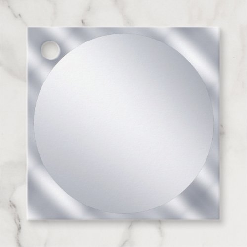 Custom Metallic Silver Look Blank Modern Template Favor Tags