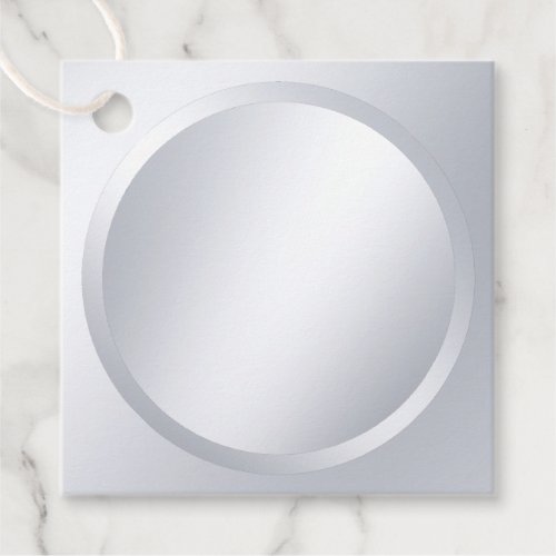 Custom Metallic Silver Look Modern Elegant Blank Favor Tags