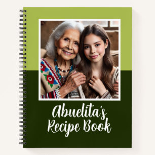 Custom Mexican Abuelita Family Photo Recipe Book