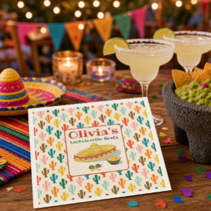 Custom Mexican Fiesta Bachelorette Party  Napkins