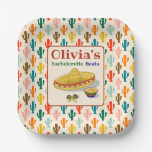 Custom Mexican Fiesta Bachelorette Party  Paper Plates