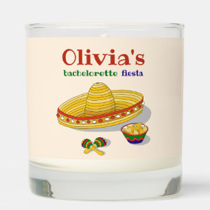 Custom Mexican Fiesta Bachelorette Party Scented Candle