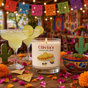 Custom Mexican Fiesta Bachelorette Party Scented Candle