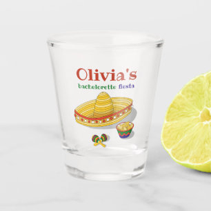 Custom Mexican Fiesta Bachelorette Party Shot Glass