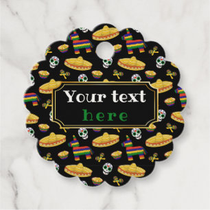 Custom Mexican Fiesta & Día de Muertos Favor Tags