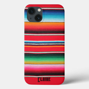 Custom Mexican Serape iPhone 13 Case – Name Gift