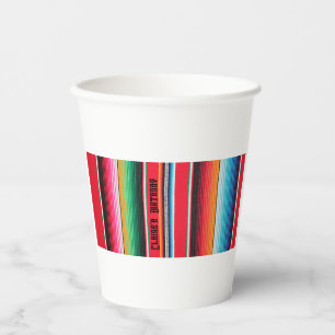 Custom Mexican Serape Paper Cup – Fiesta Poncho 