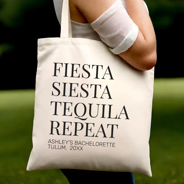 Custom Mexico Wedding Welcome Fiesta Favor Beach Tote Bag | Zazzle