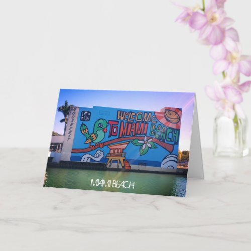 Custom Miami Beach FL Graffiti Mural Street Art Card