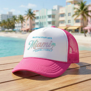 Custom Miami Family Vacation Trucker Hat
