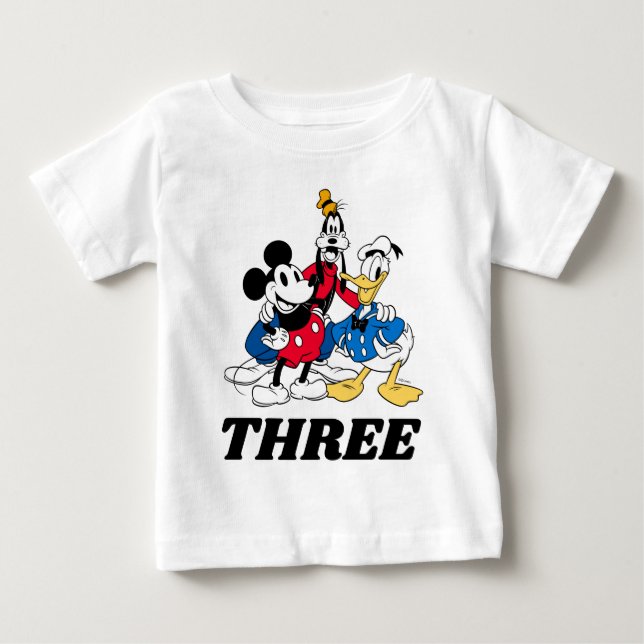 Custom  Mickey and Friends Birthday Baby T-Shirt (Front)