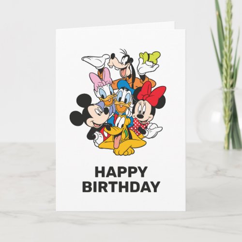 Custom Mickey and Friends Birthday Card