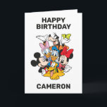 Custom Mickey and Friends Birthday Card<br><div class="desc">Make your birthday wishes extra special with this customizable Mickey & Friends birthday card. Featuring Mickey, Minnie, and their friends in a fun and cheerful design, this card is perfect for any Disney fan. Personalize it with your own message to create a one-of-a-kind birthday greeting. Whether for kids or adults,...</div>