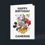 Custom Mickey and Friends Birthday Card<br><div class="desc">Make your birthday wishes extra special with this customizable Mickey & Friends birthday card. Featuring Mickey, Minnie, and their friends in a fun and cheerful design, this card is perfect for any Disney fan. Personalize it with your own message to create a one-of-a-kind birthday greeting. Whether for kids or adults,...</div>