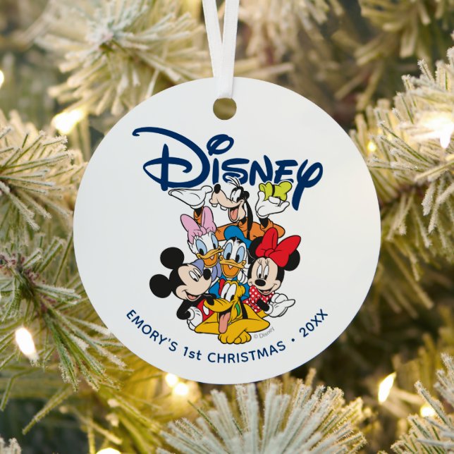 Custom Mickey and Friends | My First Christmas Metal Ornament (Insitu)