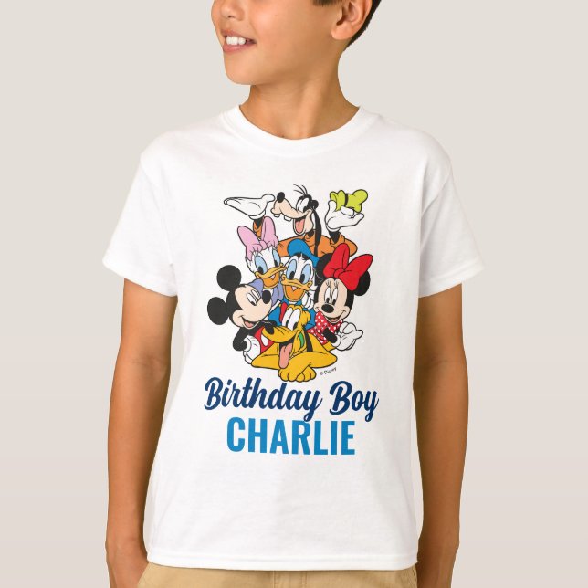Custom Mickey & Friends | Birthday Boy - Family T-Shirt (Front)