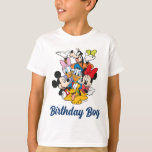 Custom Mickey & Friends | Birthday Boy - Family T-Shirt<br><div class="desc">Going on a Disney family vacation for your Birthday? Customize these Disney shirts for the whole family by adding your name or custom text.</div>
