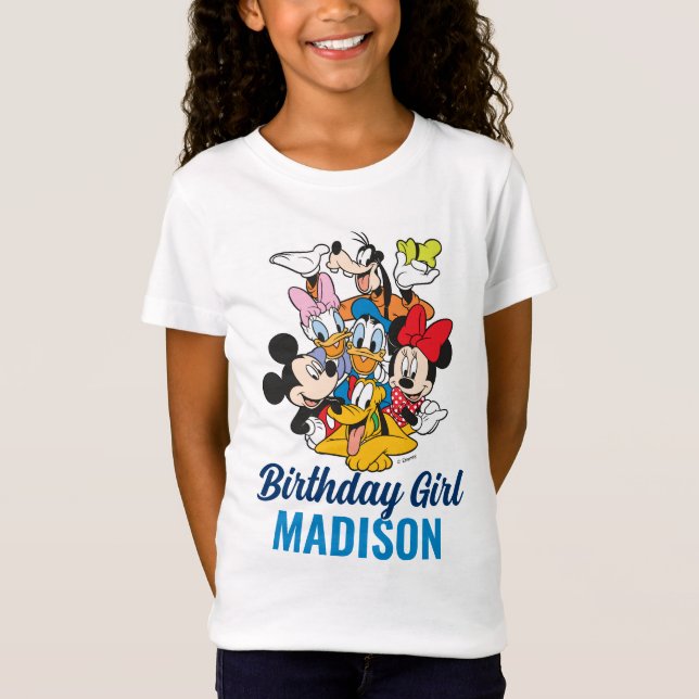 Custom Mickey & Friends | Birthday Girl - Family T-Shirt (Front)