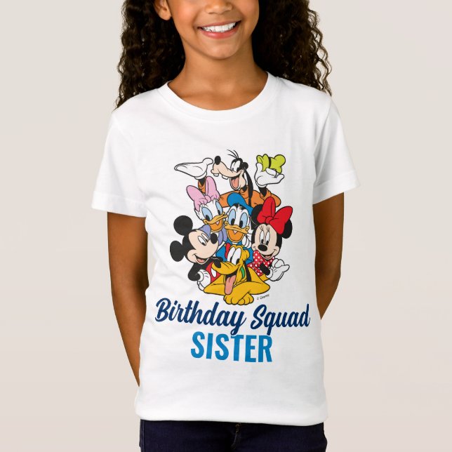 Custom Mickey & Friends | Birthday Sqad - Family T-Shirt (Front)