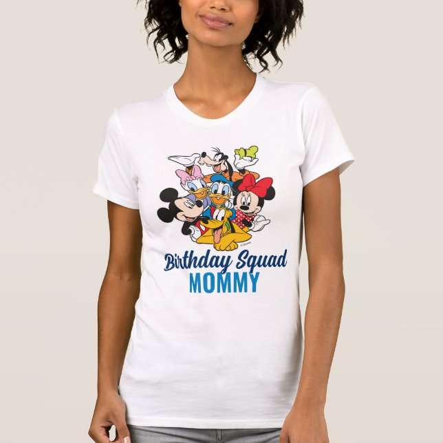 Custom Mickey & Friends | Birthday Sqad - Family T-Shirt (Front)