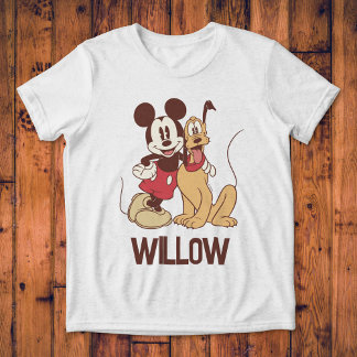 Custom Mickey & Friends | Classic Mickey & Pluto Tri-Blend Shirt
