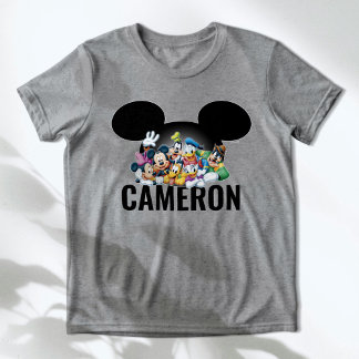 Custom Mickey & Friends | Group in Mickey Ears Tri-Blend Shirt