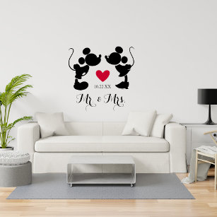 Custom Mickey & Minnie Wedding   Mr. & Mrs. Wall D Wall Decal