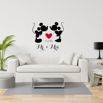 Custom Mickey & Minnie Wedding | Mr. & Mrs. Wall D Wall Decal by MickeyAndFriends at Zazzle