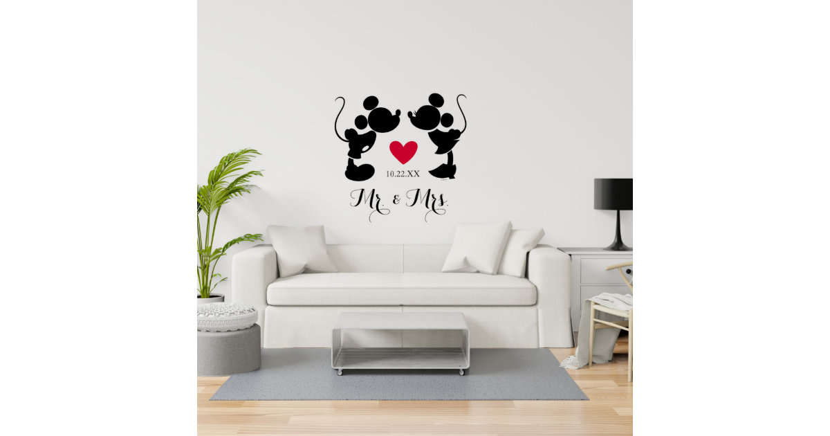 Custom Mickey & Minnie Wedding, Mr. & Mrs. Wall D Wall Decal
