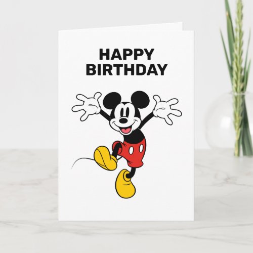 Custom Mickey Mouse Birthday Card