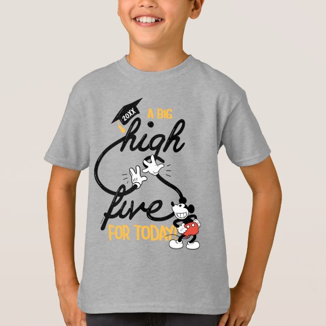 Custom Mickey Mouse Graduation  T-Shirt (Front)