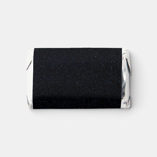 Custom Midnight Black Sparkle Mini Wrappers Hershey's Miniatures (Front)