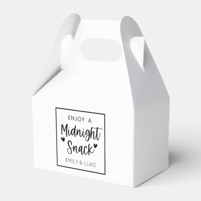 Custom Midnight Snack Favor Boxes (Front Side)
