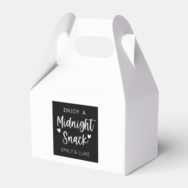 Custom Midnight Snack Favor Boxes (Front Side)