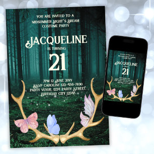 Custom Midsummer Nights Dream 21st Birthday Invitation