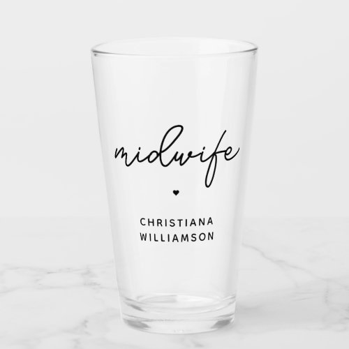 Custom Midwife Appreciation Midwifery Gifts Glass