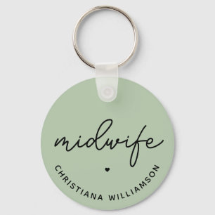 Custom Midwife Appreciation Midwifery Gifts Keychain