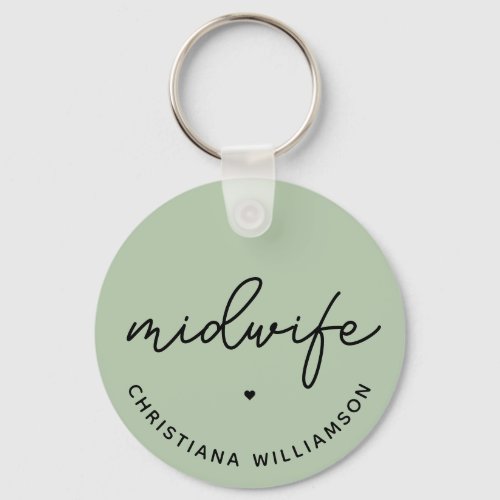 Custom Midwife Appreciation Midwifery Gifts Keychain