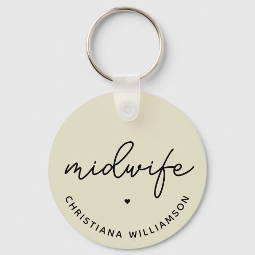 Custom Midwife Appreciation Midwifery Gifts Keychain