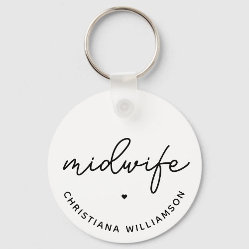Custom Midwife Appreciation Midwifery Gifts Keychain